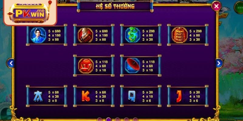 Thanh Xà Bạch Xà PKWIN - Game Nổ Hũ Nên Thử Hiện Nay 3 Chọn các mức cược phù hợp ở game